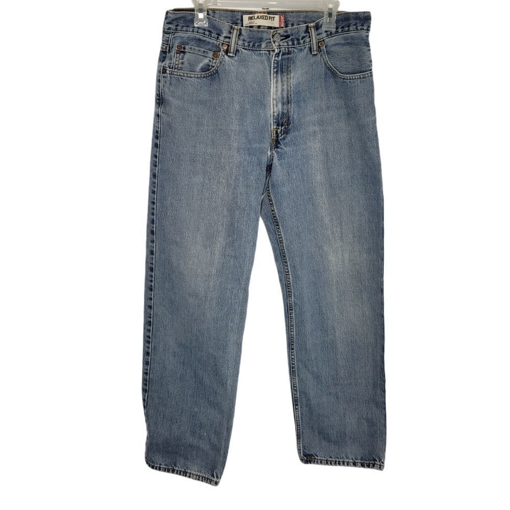 LEVI'S 550 jeans relaxed fit taper‎ leg unisex mom blue 34x32